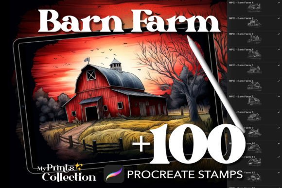 100+ Procreate Barn Farm Stamps - Download Now