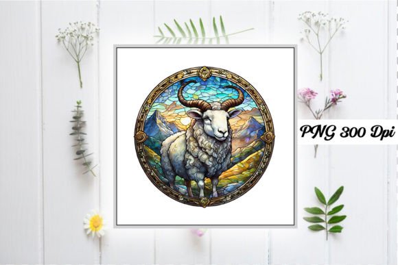 Download Sheep Stained Glass Sublimation Design - Sheep stained glass sublimation design Collection