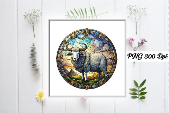 Download Sheep Stained Glass Sublimation Design - Premium Bundle