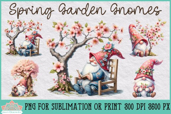 Download Spring Garden Gnome Sublimation Clipart - Garden gnome sublimation Collection