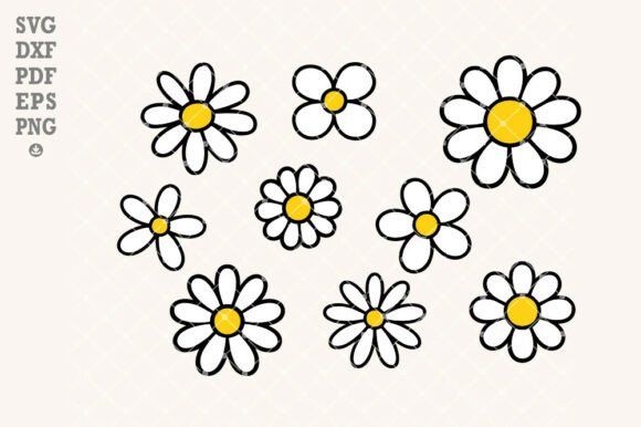 Daisy SVG Bundle, 9 Svg Cut Files, - Download Now