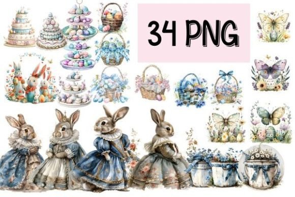 Download Pastel Easter Clipart Bundle EasterBunny - Easter clipart Collection