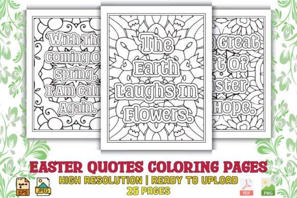 Easter Day Quotes Coloring Pages - Download Now