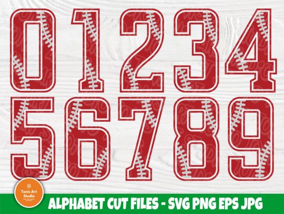 Baseball Numbers SVG Cut Files, Softball - Download Now