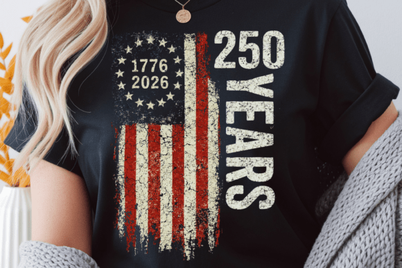 250 Years America Vintage Flag Design - Download Now