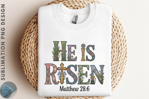 Easter He is Risen Christian PNG Design - Download Now