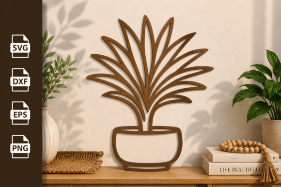 Potted Plant Tree Laser Cut Files Svg - Download Now