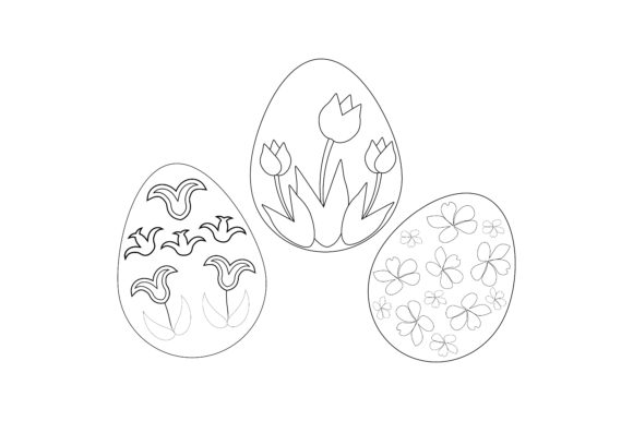 Decorated Easter Eggs Coloring Page - Download Now