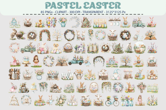 Download Pastel Easter Clipart – 85 PNGs - Easter clipart Collection