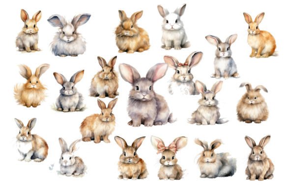 Fluffy Bunny Clipart Sublimation PNG - Download Now