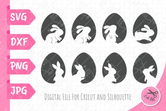 Easter Eggs Svg | Rabbit Silhouette Png - Download Now