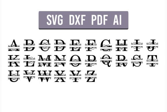 Split Letter Monograms Laser Cut Files - Download Now