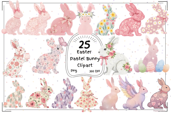 Download Pastel Easter Bunny Clipart - Premium Resources