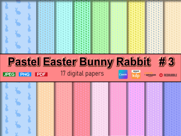 Pastel Easter Background Bunny # 3 - Download Now