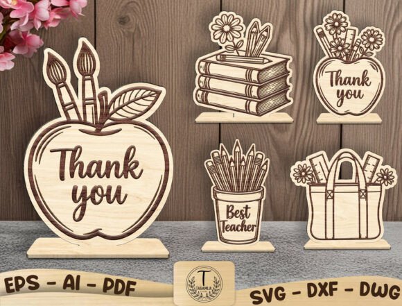 Teacher Laser Cut Files SVG Bundle - Download Now