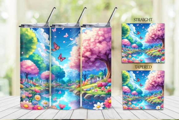 Fantasy Spring Garden Tumbler Wrap - Download Now