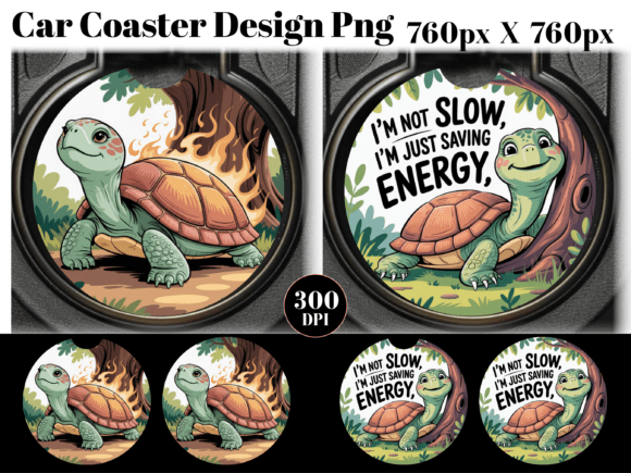 I'M NOT SLOW Car Coaster PNG Sublimation - Download Now