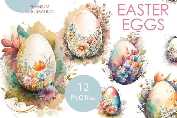 Download Easter Clipart Watercolor Eggs PNG - Easter clipart Collection