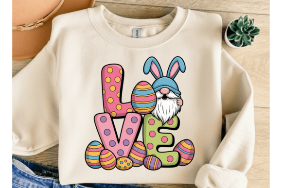 Love Easter Gnome PNG, Cute Bunny Ear - Download Now