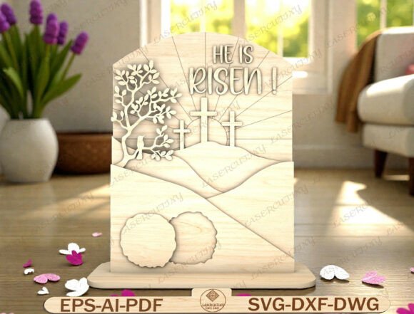 Christian Easter Sign Laser Cut File - Download Now